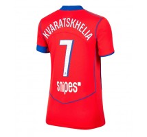 Paris Saint-Germain Khvicha Kvaratskhelia #7 Koszulka Trzecia damskie 2025-26 Krótki Rękaw